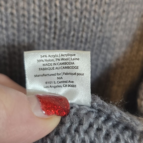 NIA Ariana Wool Blend Cardigan Gray NWT Plus Size Approximate Size 18 - Picture 12 of 13